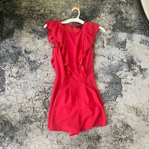 Coral ruffle romper - Bloomingdales